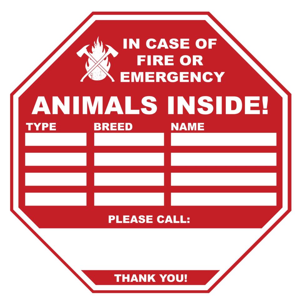 Pet Alert Stickers