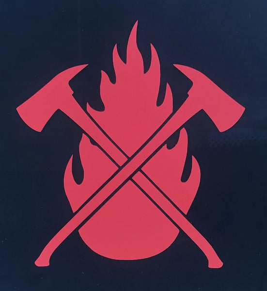 Flame & Axes Transfer Sticker / Decal